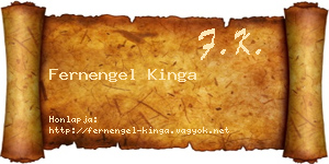 Fernengel Kinga névjegykártya